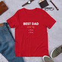 Best Dad Voted By Names (2 Names) - Regular Print - Short-Sleeve Unisex T-Shirt