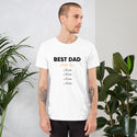 Best Dad Voted By Names (4 Names) - Regular Print -Short-Sleeve Unisex T-Shirt